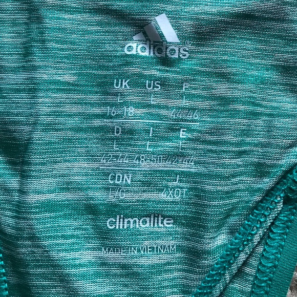 NWOT Adidas gym top. Teal/blue/green pretty color - Picture 3 of 4